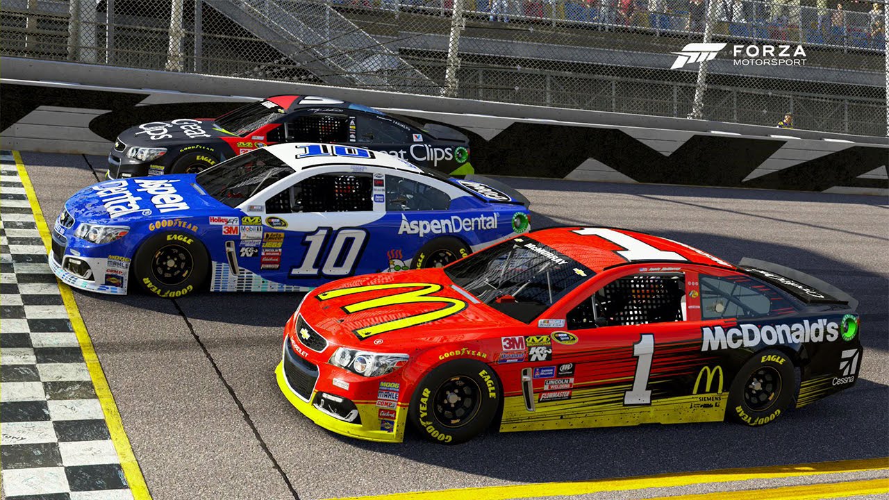 3 WIDE FINISH!!! | Forza Motorsport 6 | NASCAR Expansion