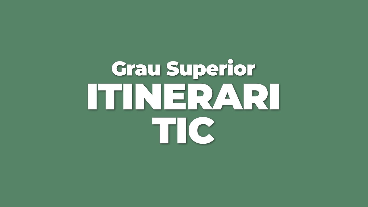 Sessió informativa GS Itinerari TIC