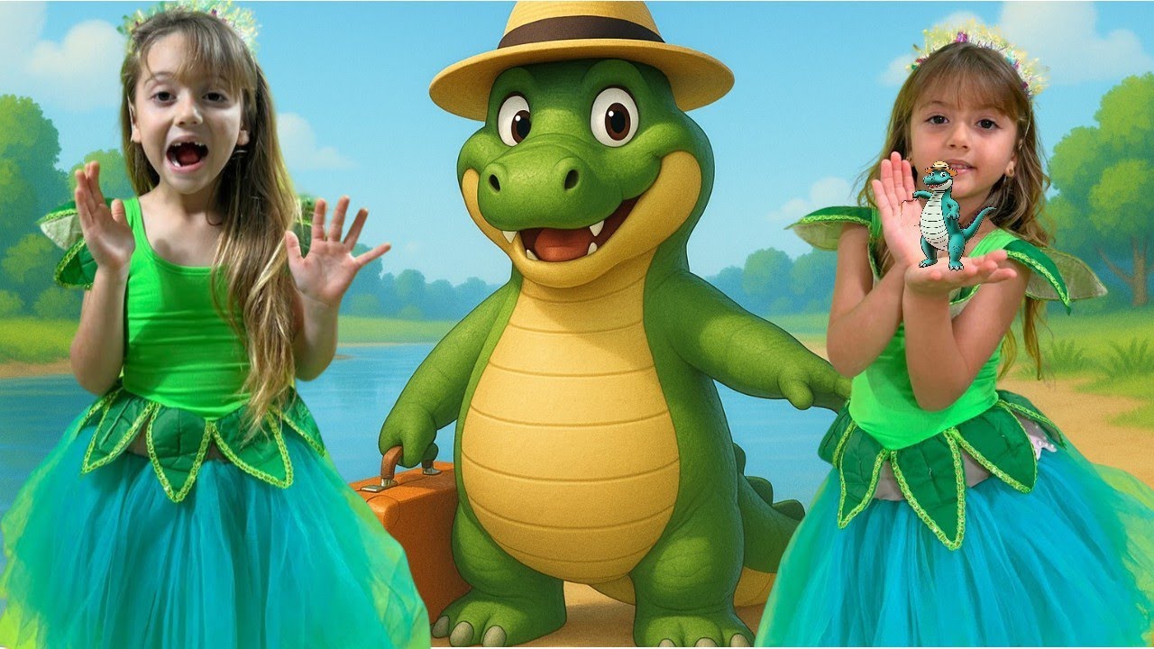 O Jacaré foi Passear Lá na Lagoa - Música Infantil por Isabella e Bia