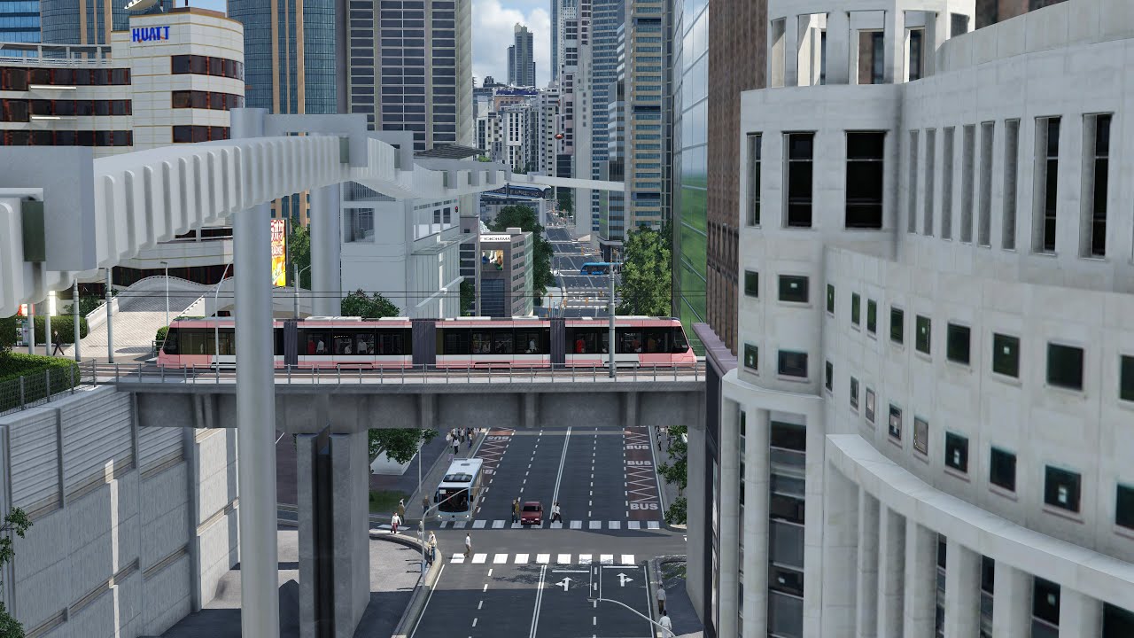Transport Fever 2 / Megarius / METS -- Megarius Express Tram System / Route 2
