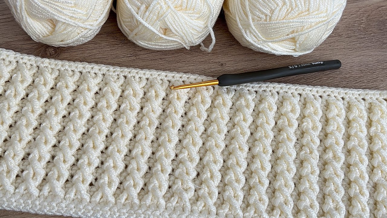 En kolay burgulu model - tığ işi burgulu model yapılışı - crochet baby blanket