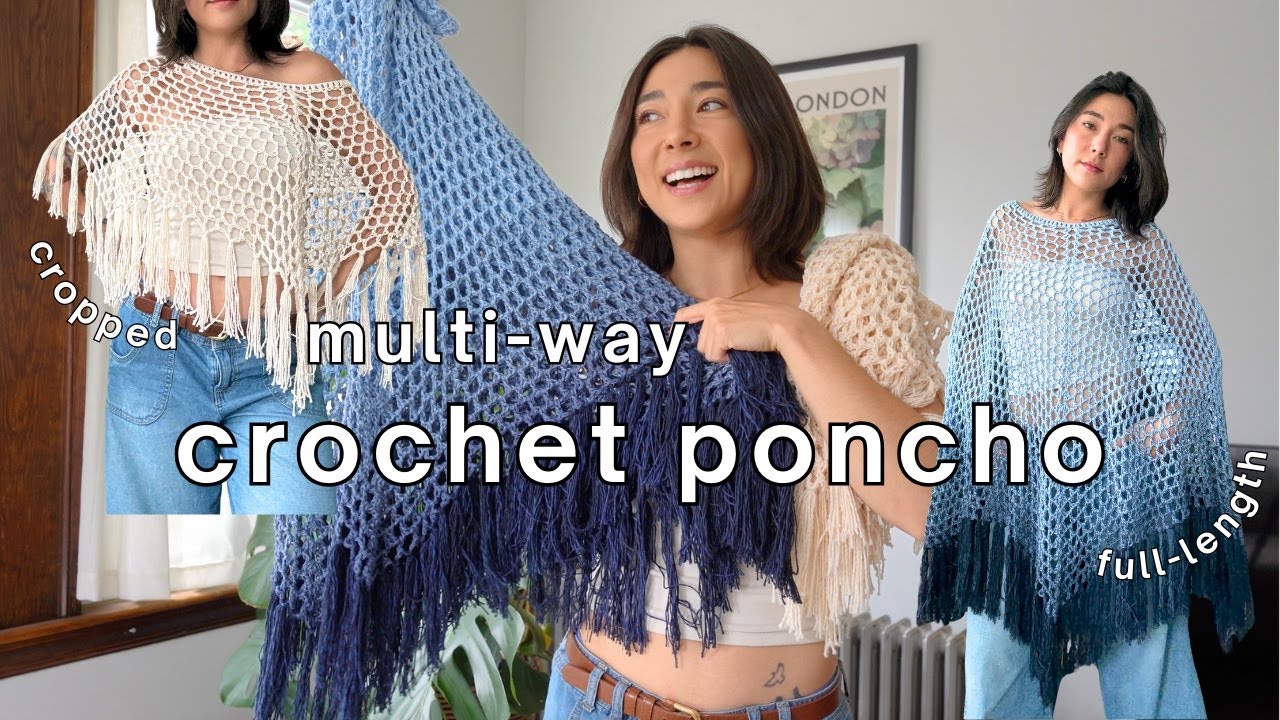 crocheting the whimsical poncho of my dreams ₊⋆ ☾𖤓 ⋆⁺ versatile crochet tutorial & pattern coming!
