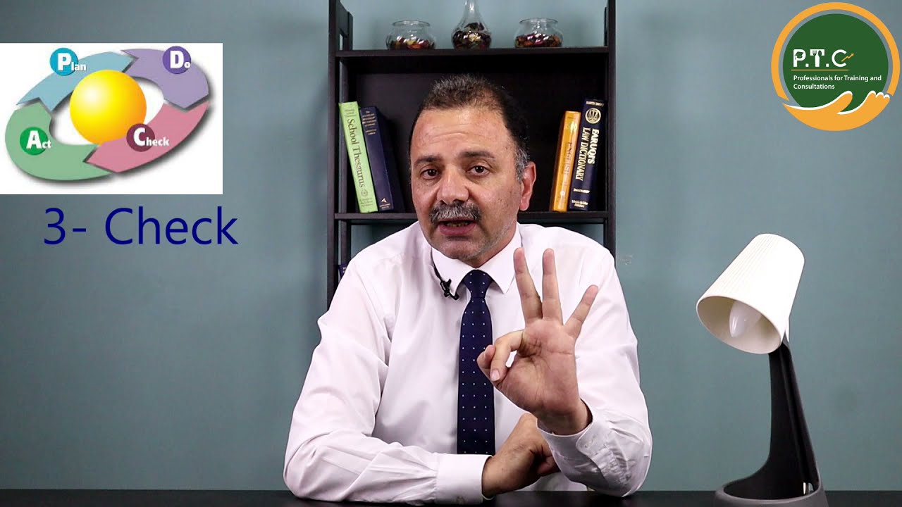 integrating PDCA in system  شرح دورة ديمنج والتحسن المستمر مع مثال لتوضيح كيفية ربطها بالنظام