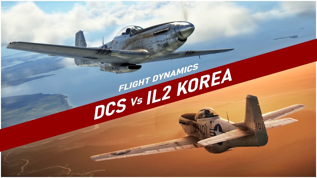 DCS против IL-2 Korea &mdash; Сравнение ЛЁТНЫХ МОДЕЛЕЙ | P-51 Mustang