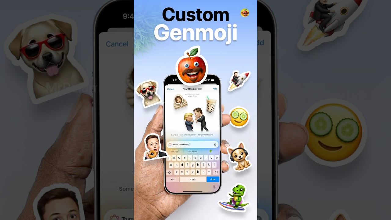 😜 Custom Emoji in iPhone |😈 How to Create Genmoji | iOS 26 Update