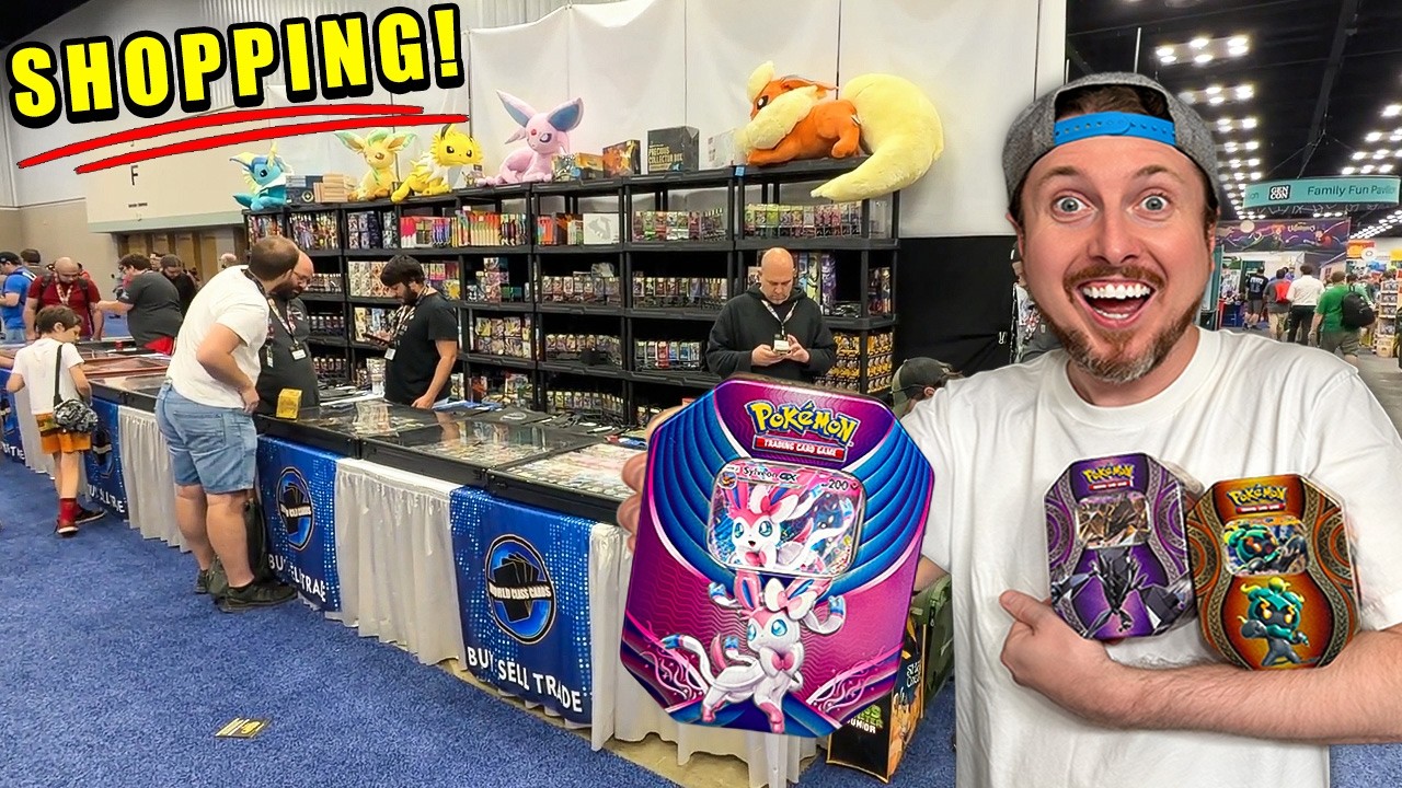 Shopping Spree for Pokemon Cards at a MASSIVE Card Show! (opening it all)