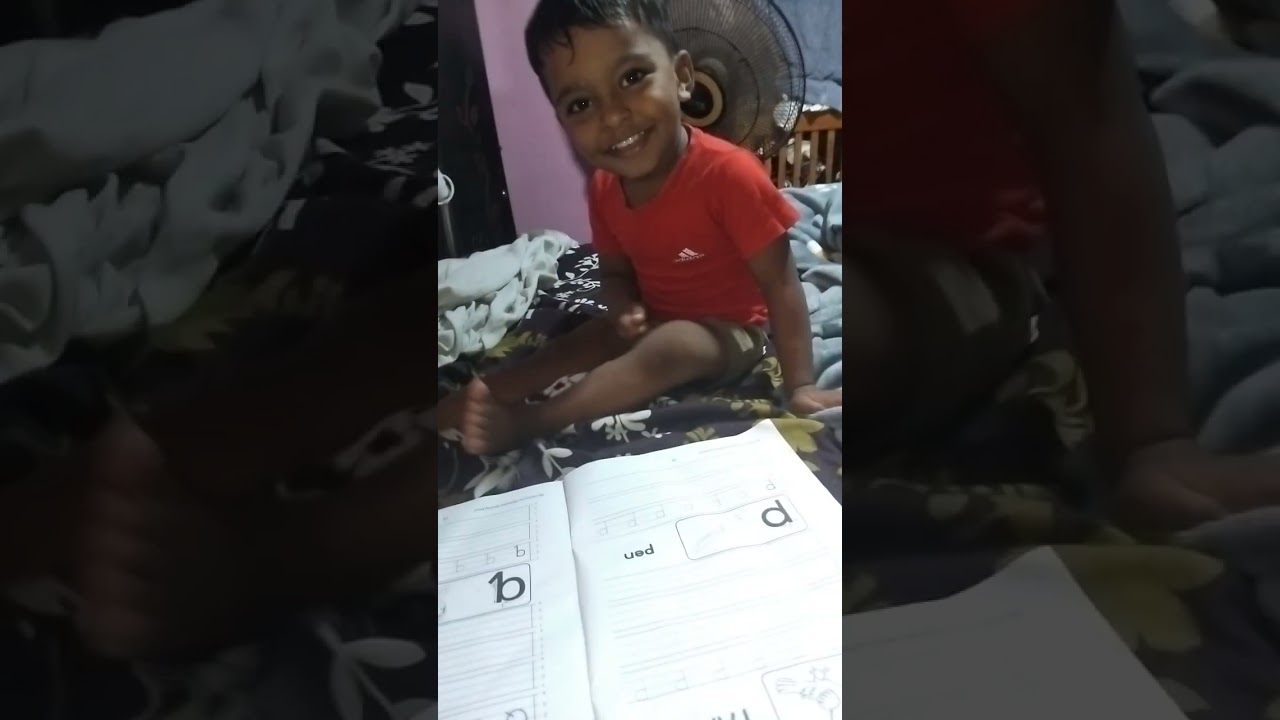 My little boy study time  3 years only 