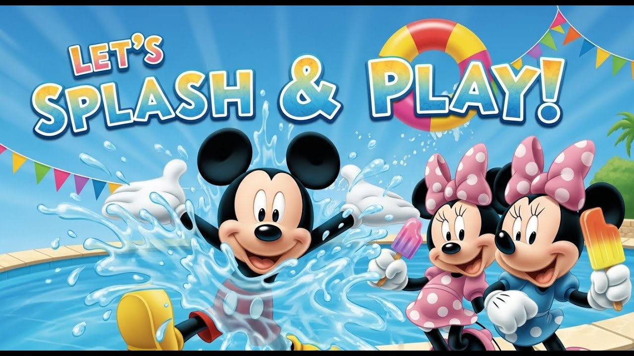 Mickey Mouse and Minnie Mouse Pool Party Adventure