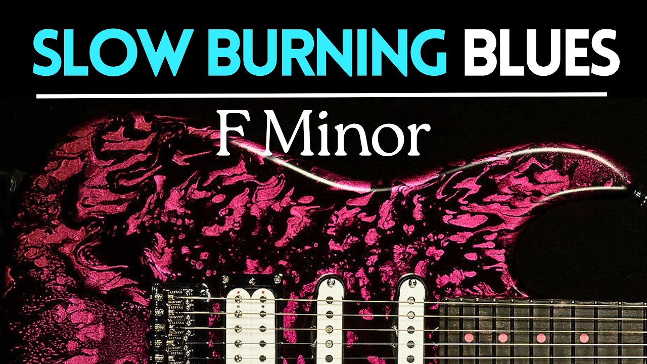 Slow Burning Blues Guitar Backing Track Jam in F Minor