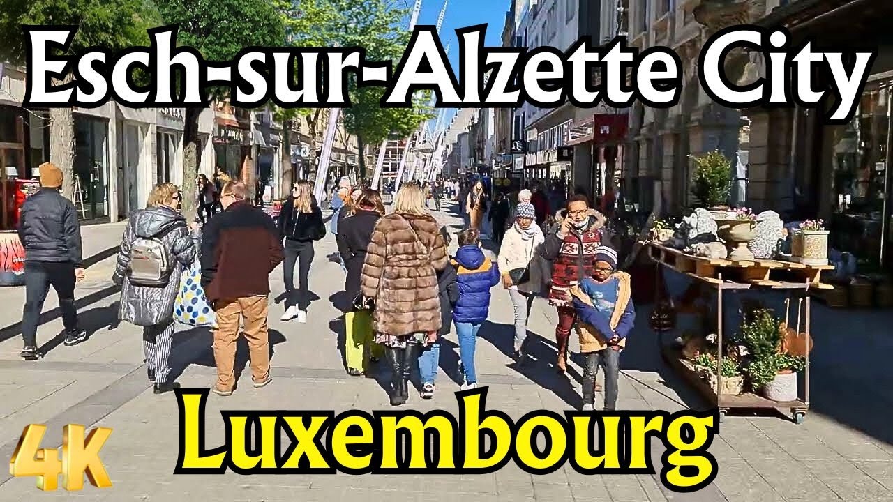 Esch-sur-Alzette Luxembourg | Walking Tour Esch-sur-Alzette City 4K | Esch-sur-Alzette 2025
