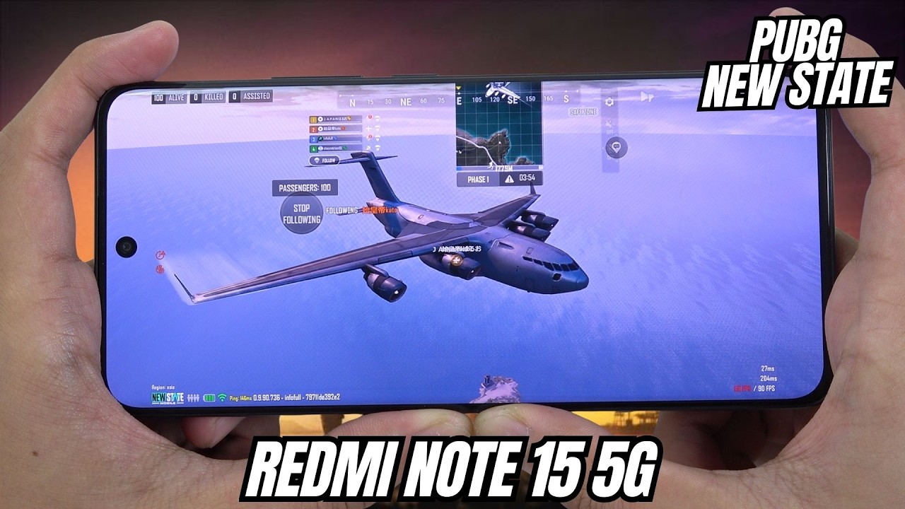 REDMI NOTE 15 5G TEST GAME PUBG NEW STATE MAX SETTING | Snapdragon 6 Gen 3 Gaming