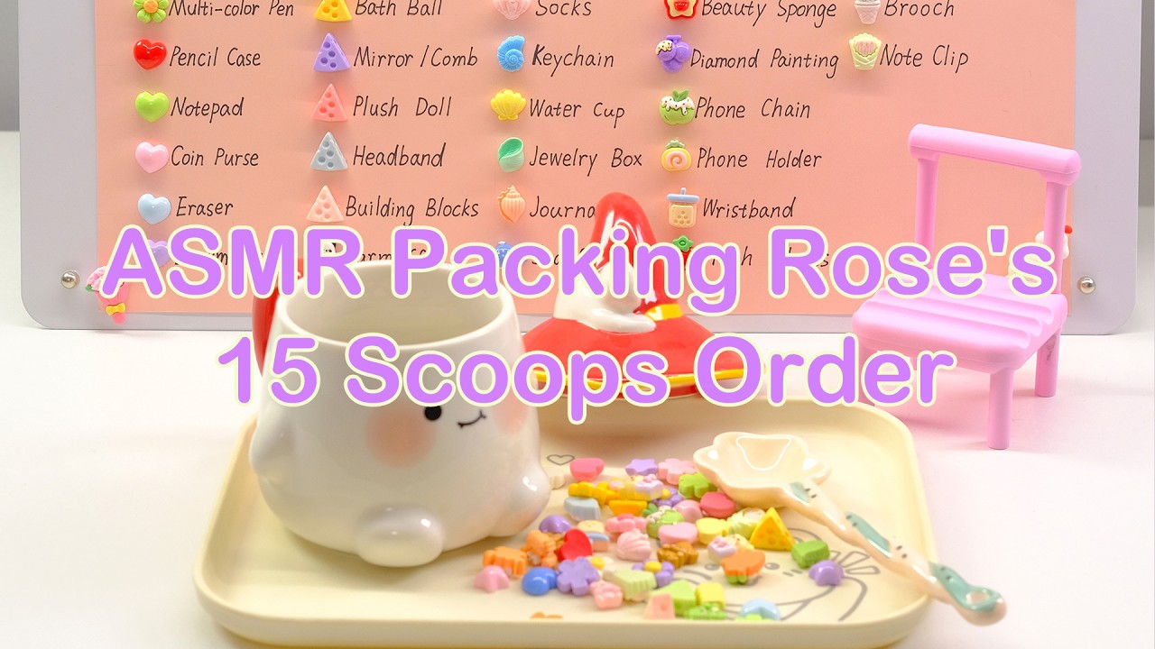 【Litebord Lucky Scoops】ASMR Packing Rose's 15 Scoops Order