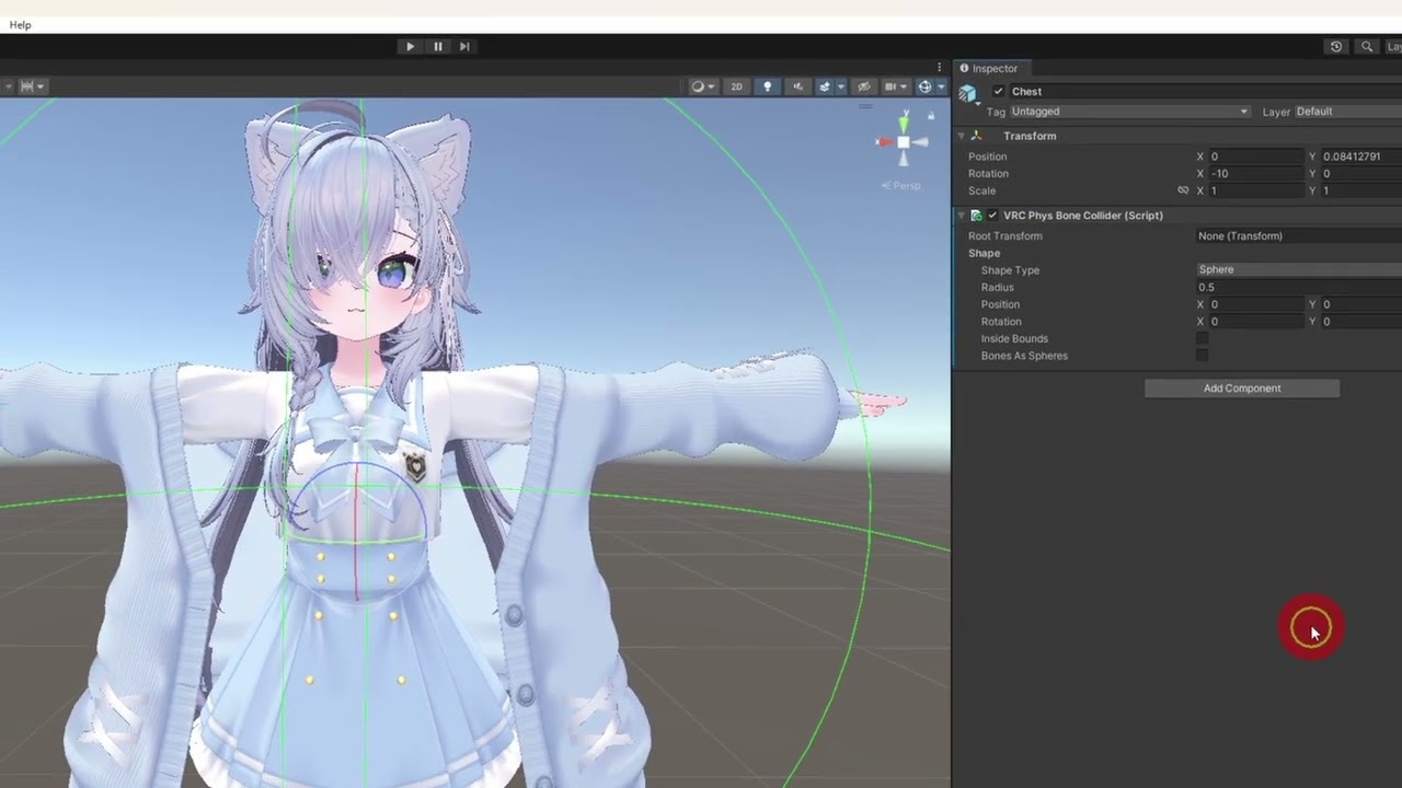 【VRChat】【アバター改変】髪の毛が胴体を貫通する、プルプルするの対処法