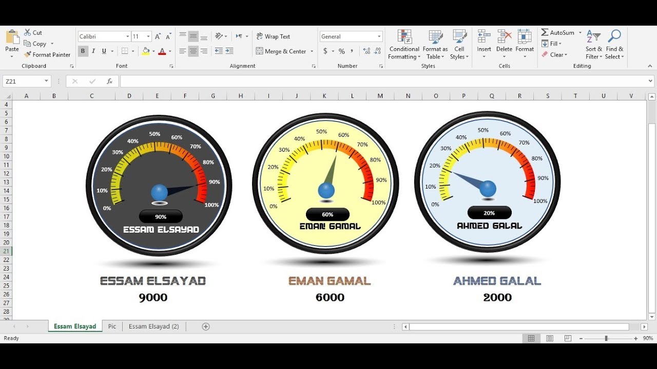 طريقة عمل تقارير متابعة بشكل إحترافي على الإكسيل (٧)