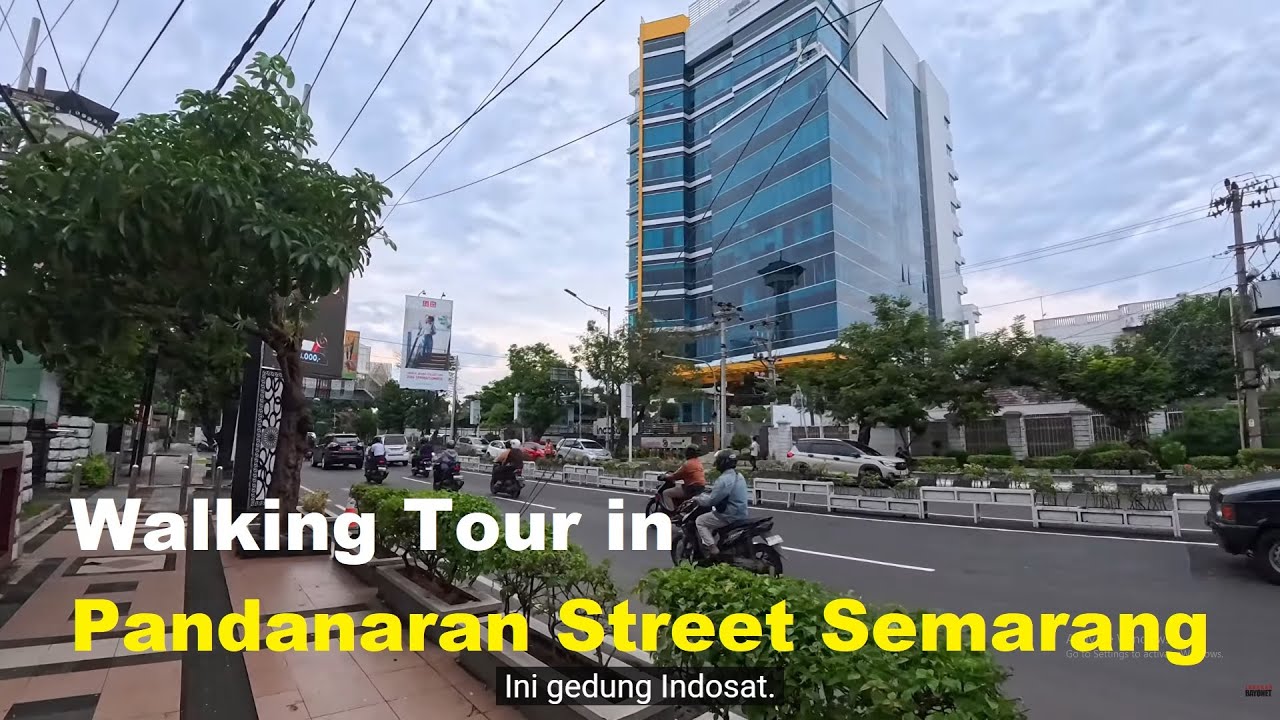 4K~ Walking Tour in Semarang | Pandanaran Street to Simpang 5 Square