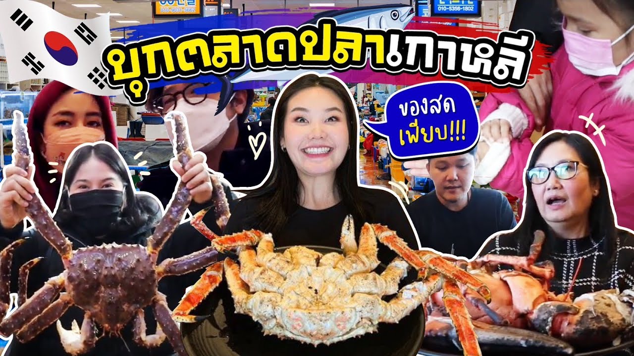 บุกตลาดปลาเกาหลี ของสดเพียบ กินไม่อั้น! l Bowkanyarat