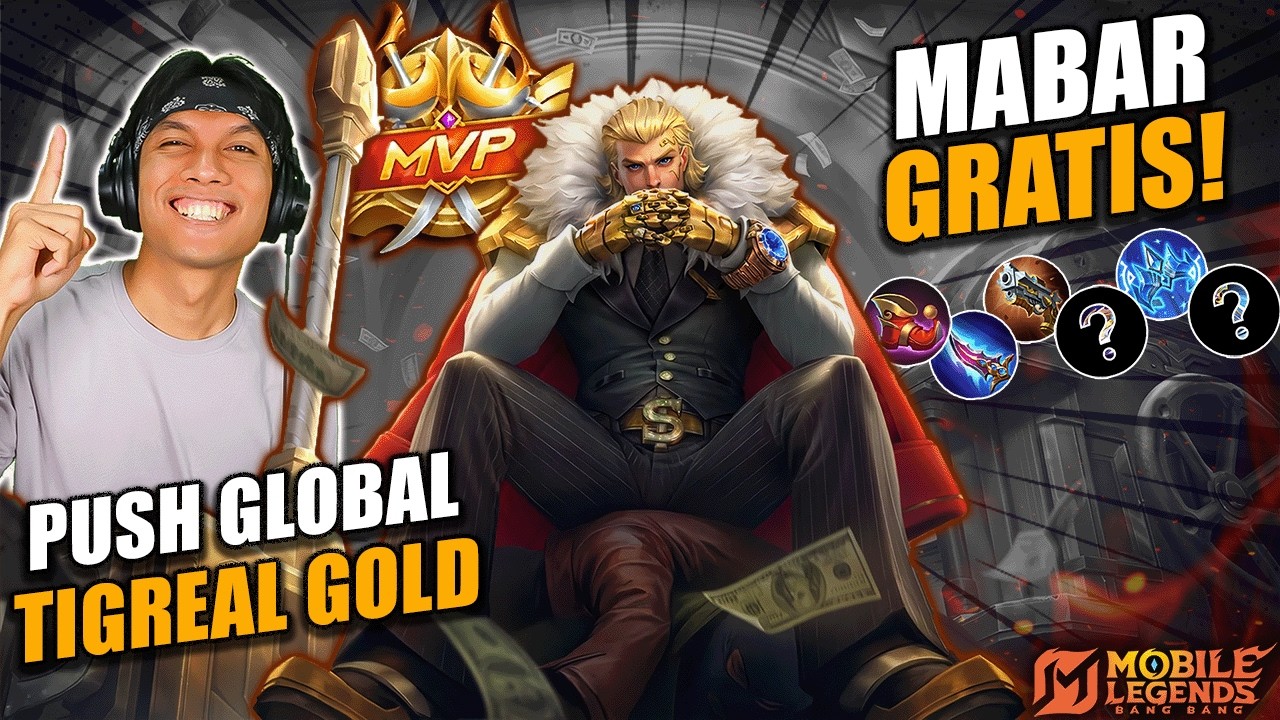 PUSH GLOBAL TIGREAL DAMAGE FREE MABAR BARENG - Mobile Legends S40 #9