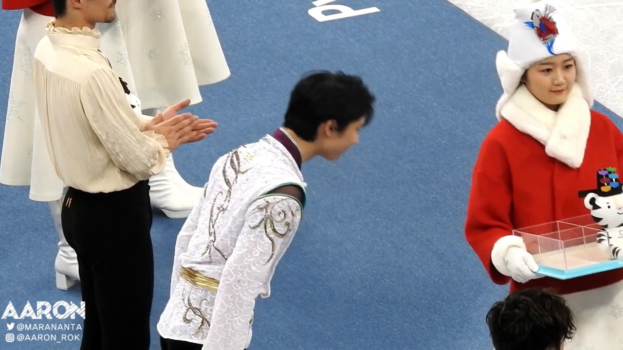 20180217 하뉴 유즈루(Yuzuru Hanyu)Venue Ceremony Fancam - Pyeongchang 2018