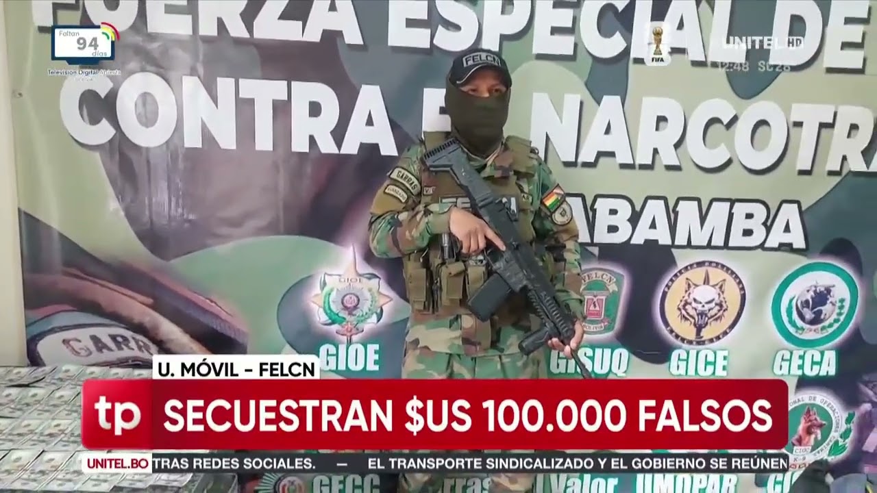 Fuerza antidrogas secuestró 100 mil dólares falsos en posesión de una ciudadana peruana