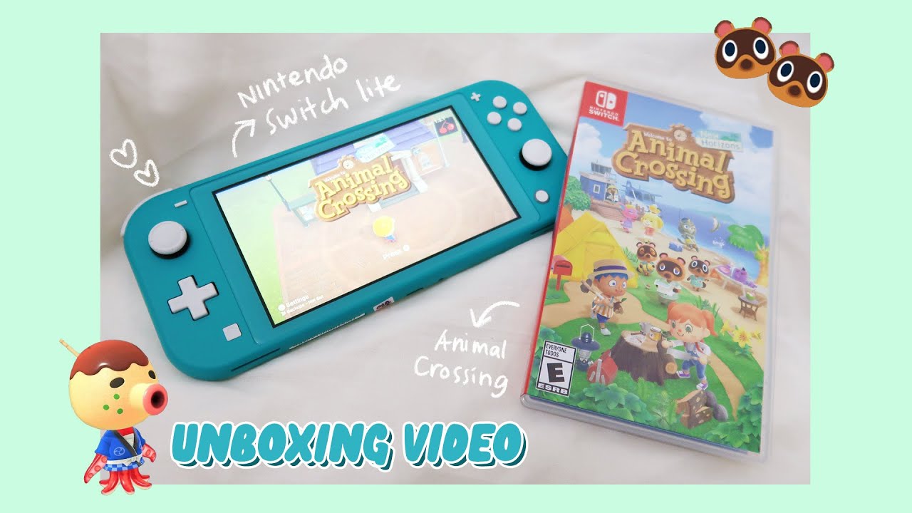 NINTENDO SWITCH LITE TURQUOISE + ANIMAL CROSSING UNBOXING | JAPOBS
