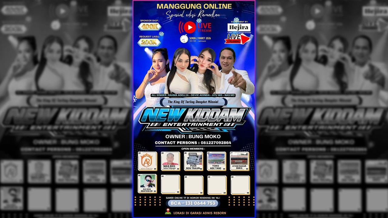 🔴Live Streaming Manggung Online | NEW KIDDAM ENTERTAINMENT | Sidakaton, Tanjung | 02 Maret 2026