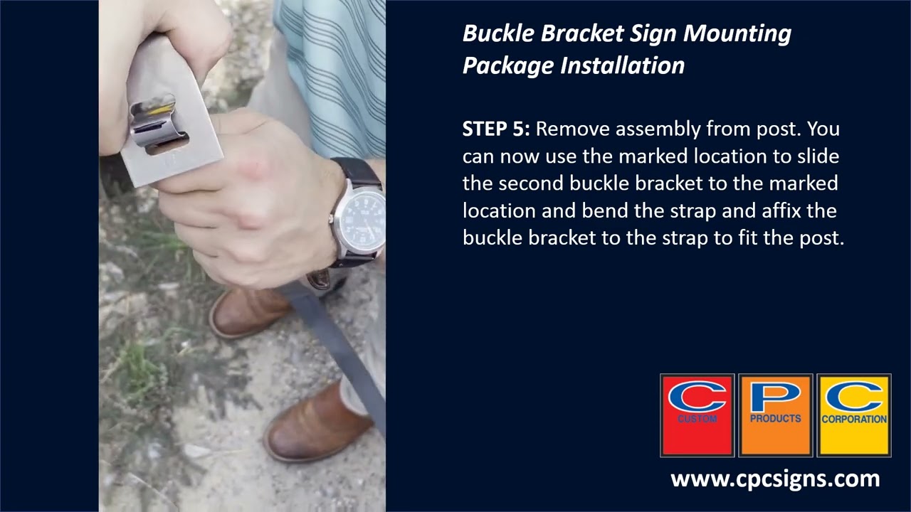 Stainless Steel Buckle Bracket Sign Mounting Package Installation