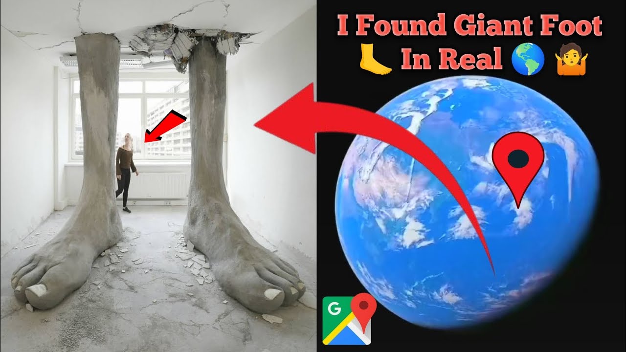 I Found Giant Foot 🦶 In Real On Google Earth Old Maps 🌎#googlemaps #googleearth #viralvideo 