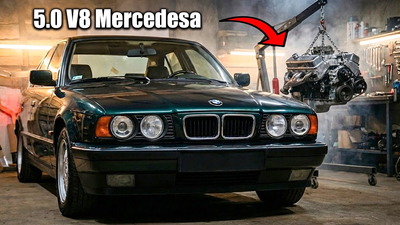 Silnik V8 Mercedesa w BMW E34?! | BMW E34 5.0 M113 Swap pt.1