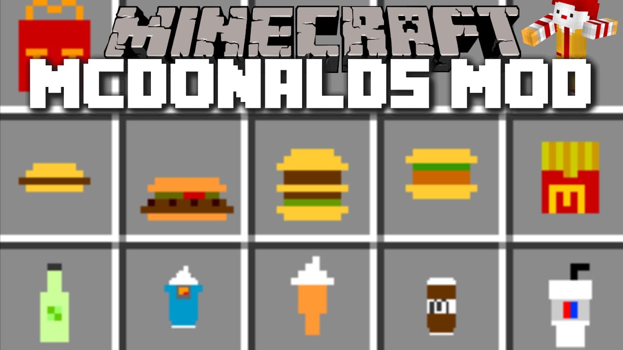 Minecraft MCDONALDS MOD / MCFOOD AND FAST FOOD MAYHEM COOKING!! Minecraft
