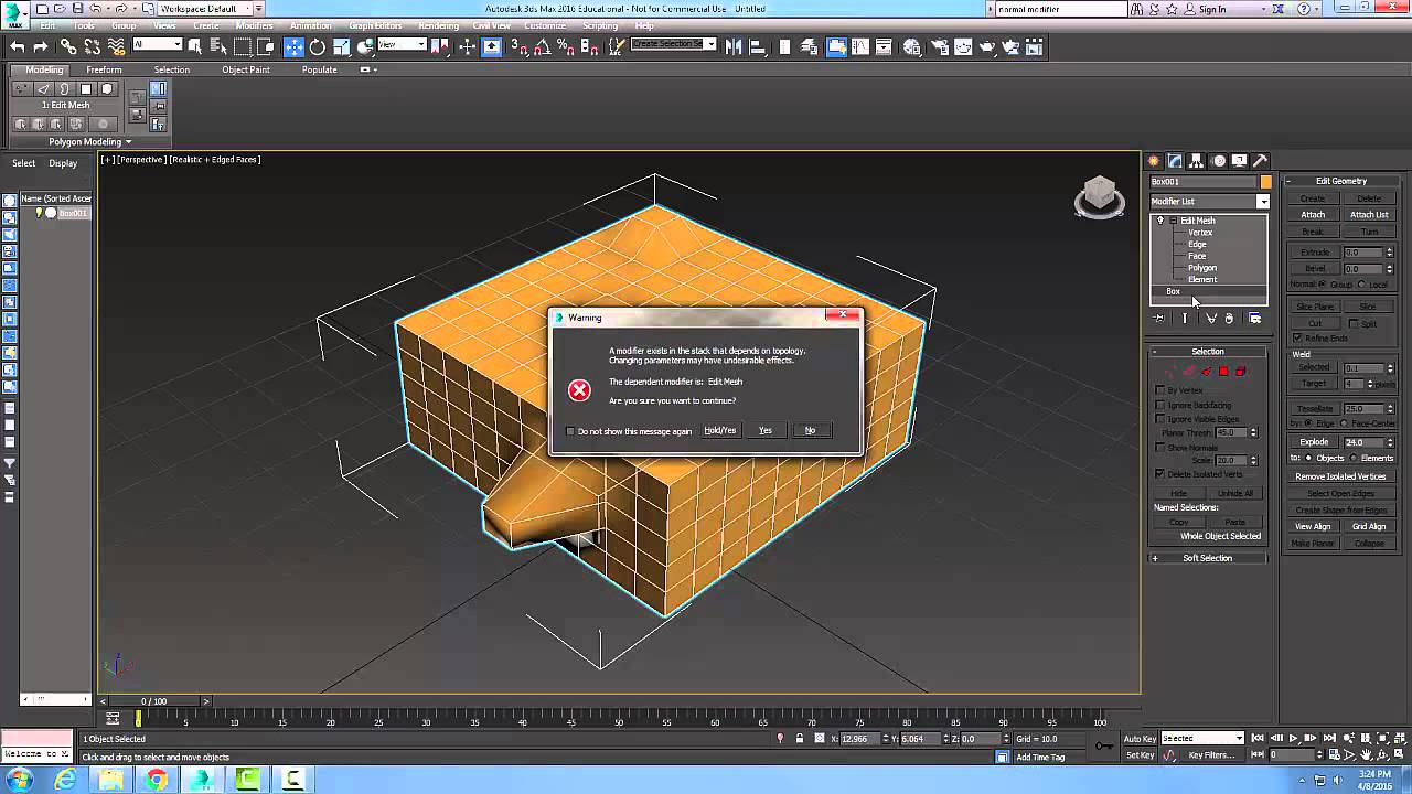 3ds Max  12-18 Edit Mesh Modifier