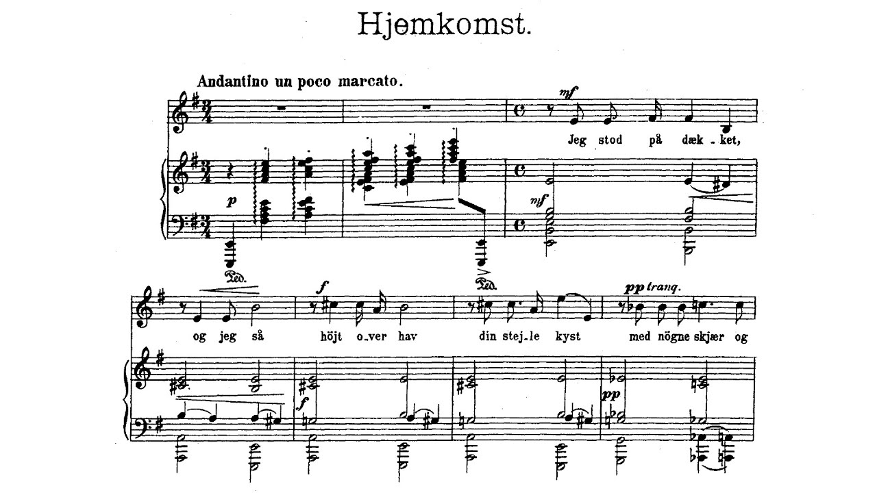 Edvard Grieg - 5 Songs of Norway, op. 58 [With score]