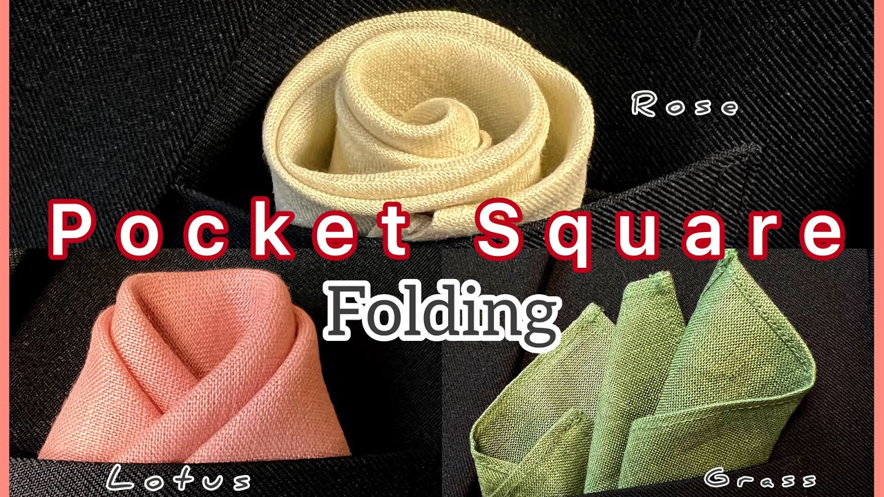 EASY TO FOLD POCKET SQUARE  for wedding in the  garden .