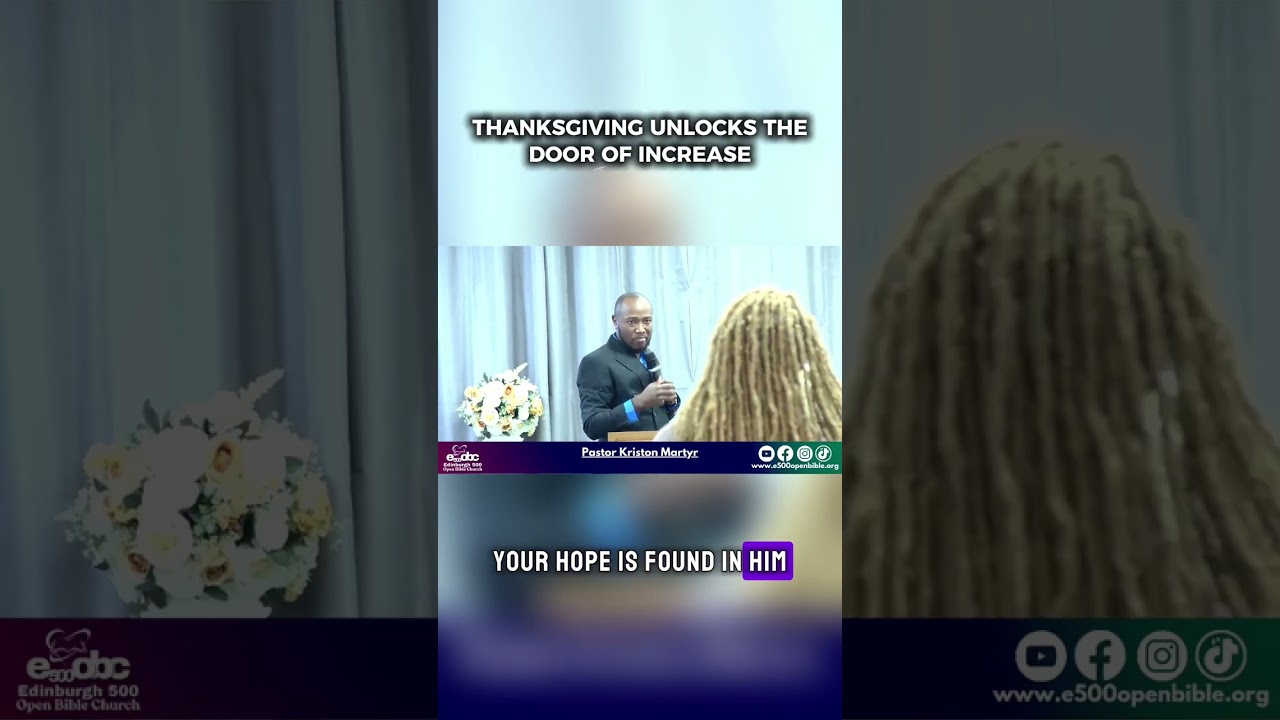 Thanksgiving Opens the Door of Increase