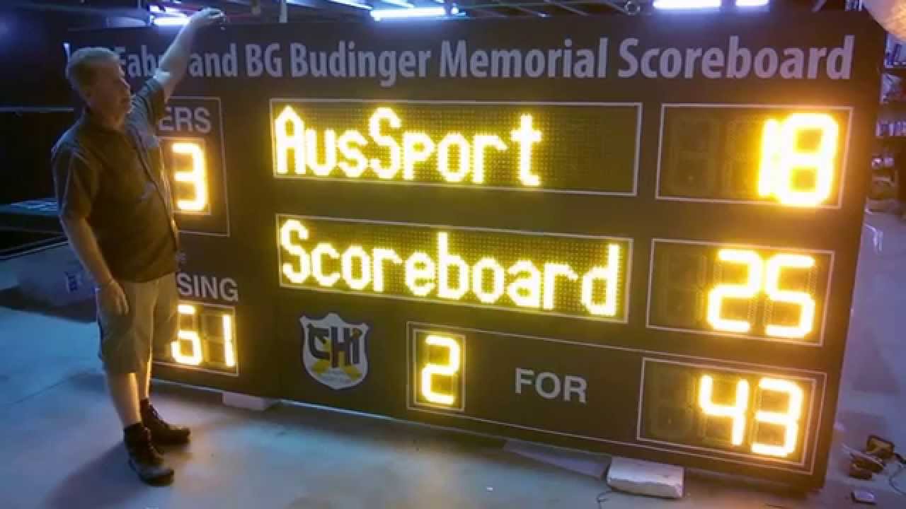 Cricket Scoreboard with Electronic Team Names