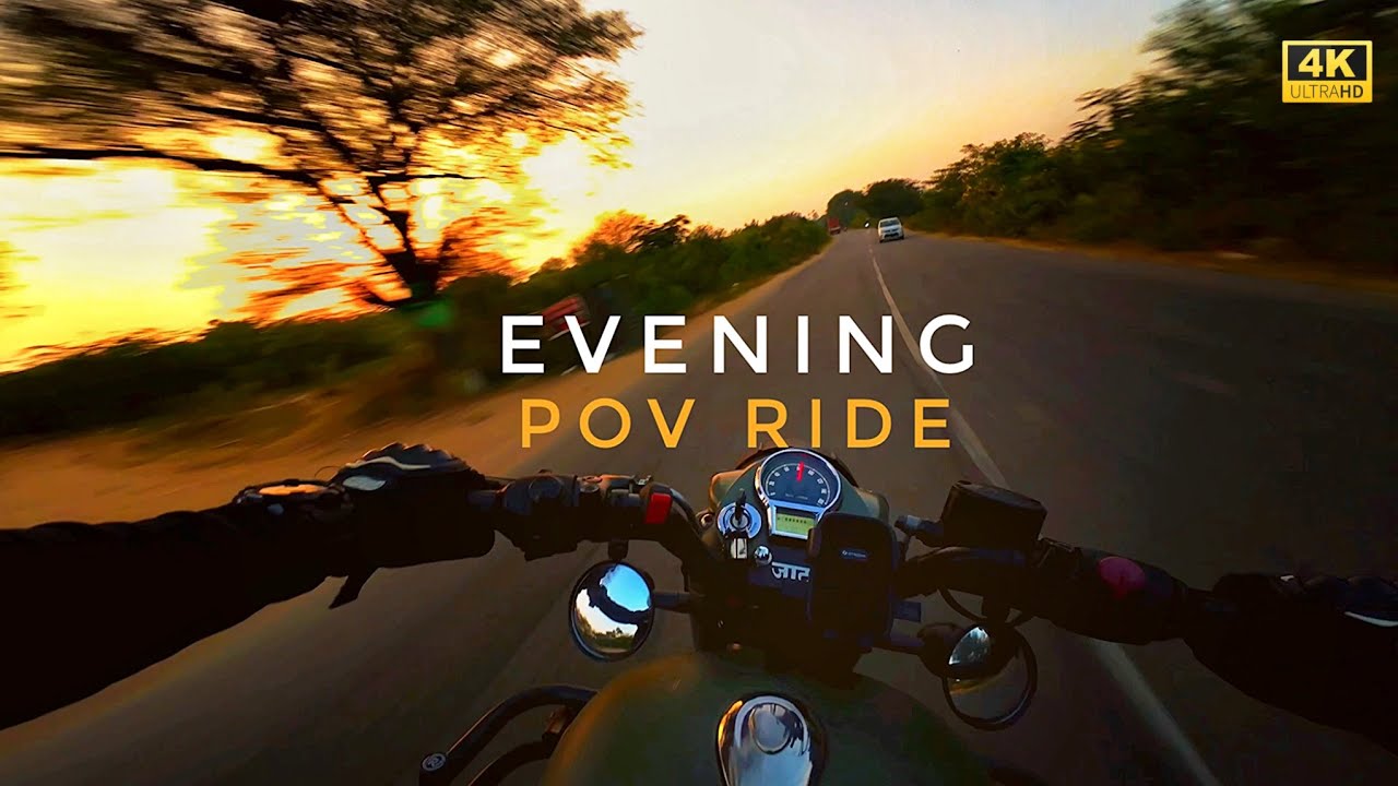 Evening POV Ride on RE Classic 350 4k | Ride Therapy 