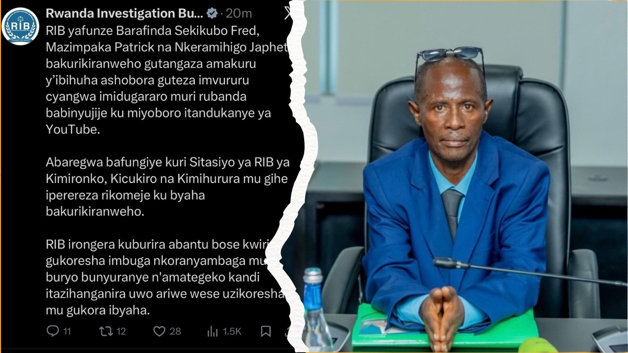 RIB yafunze abarimo Barafinda Sekikubo Fred  bakurikiranyweho gukwirakwiza ibihuha.