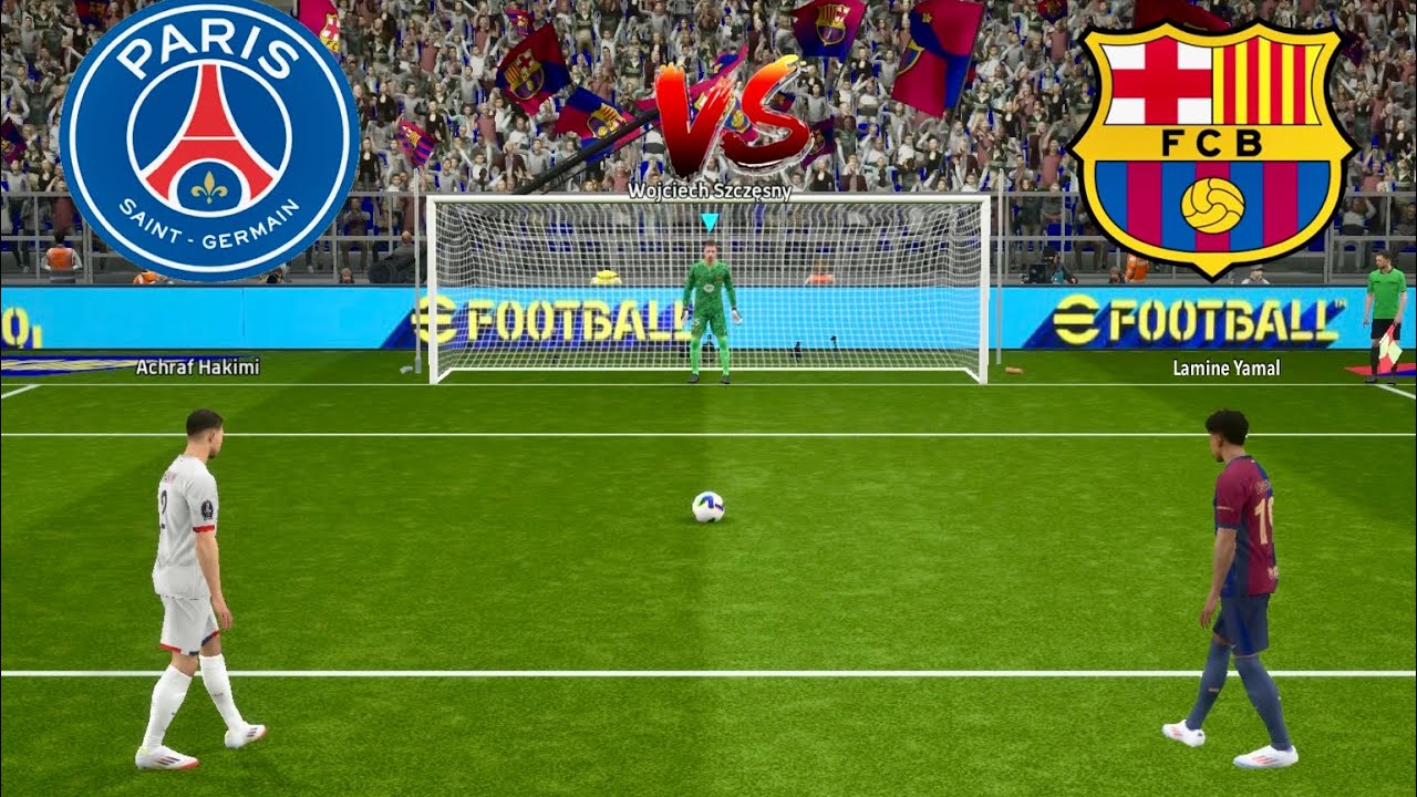 Hakimi vs Lamine | PSG vs FC Barcelona Penalty Shootout | eFootball Gameplay