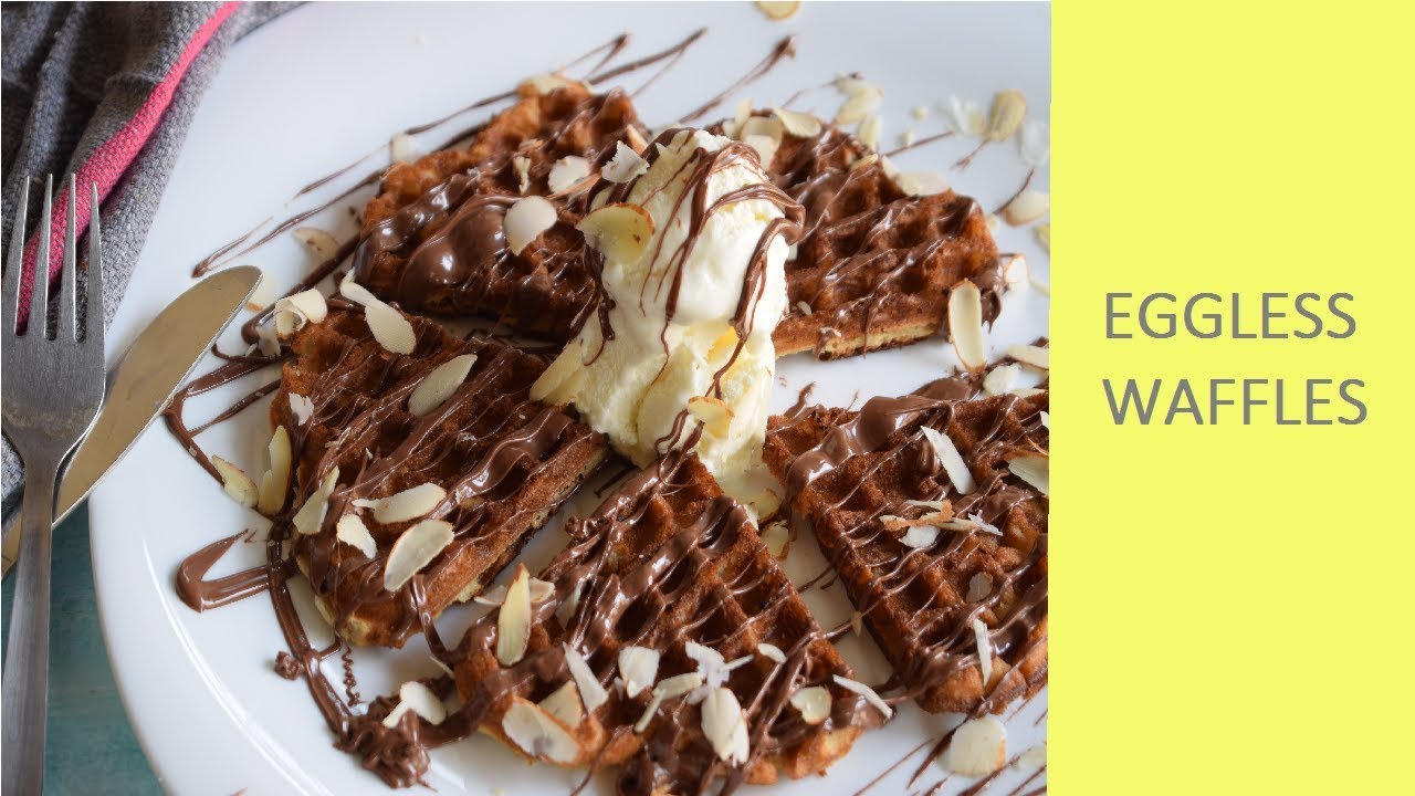 Waffles - Eggless, Easy and homemade | waffle recipe from scratch | no premix [2018]