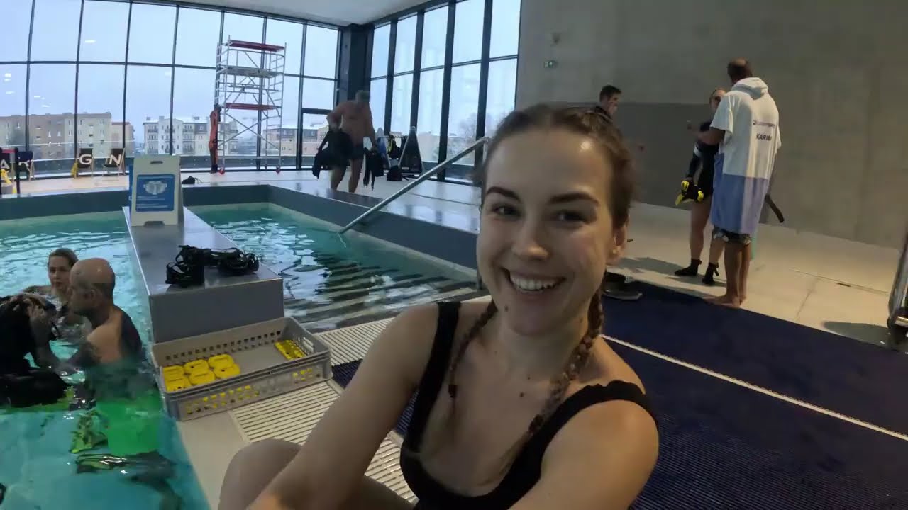Marlena jesienne prawie nocne pierwsze nurkowanie intro wprowadzenie dod nurkowania Warszawa