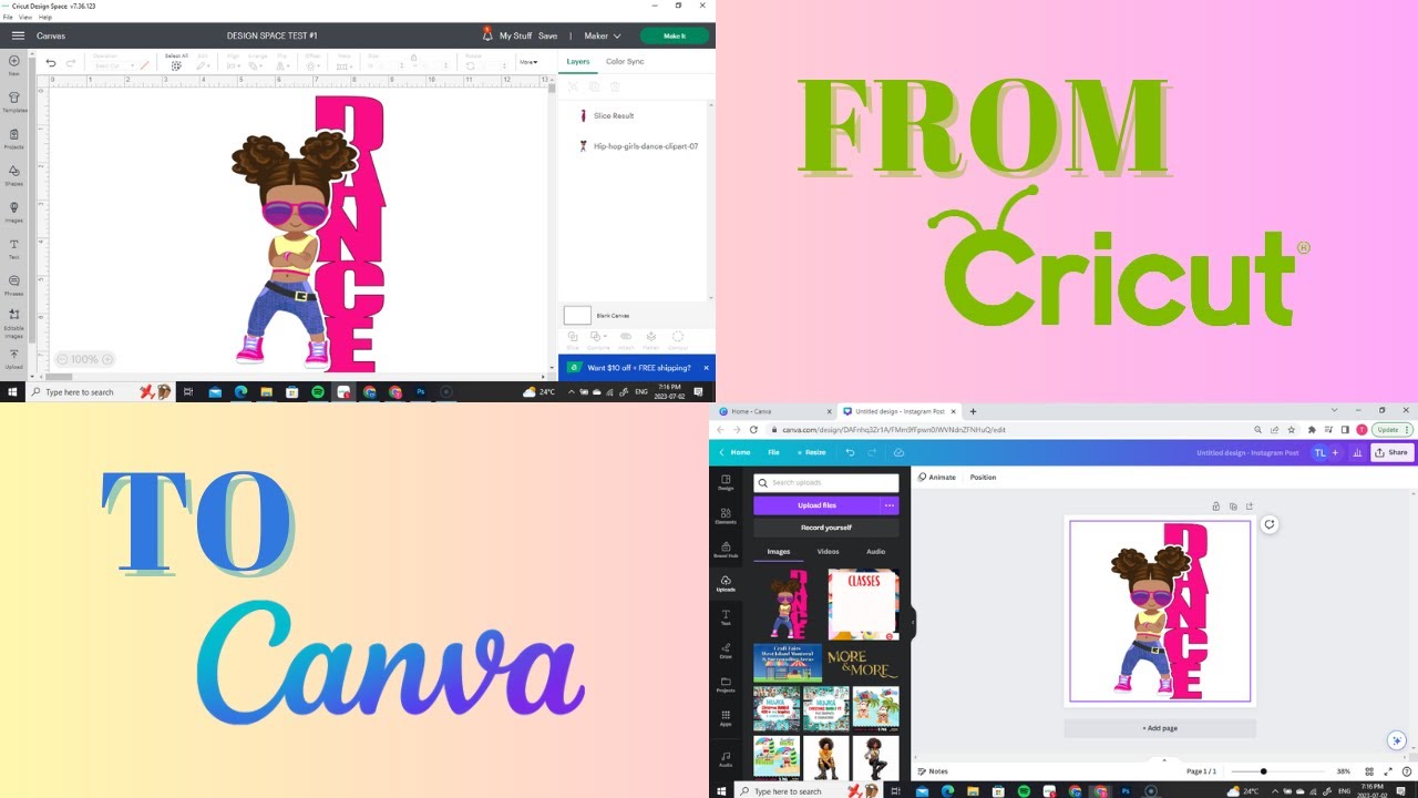 From Cricut Design Space to Canva. - How to Export your designs. #Cricut #Canva #