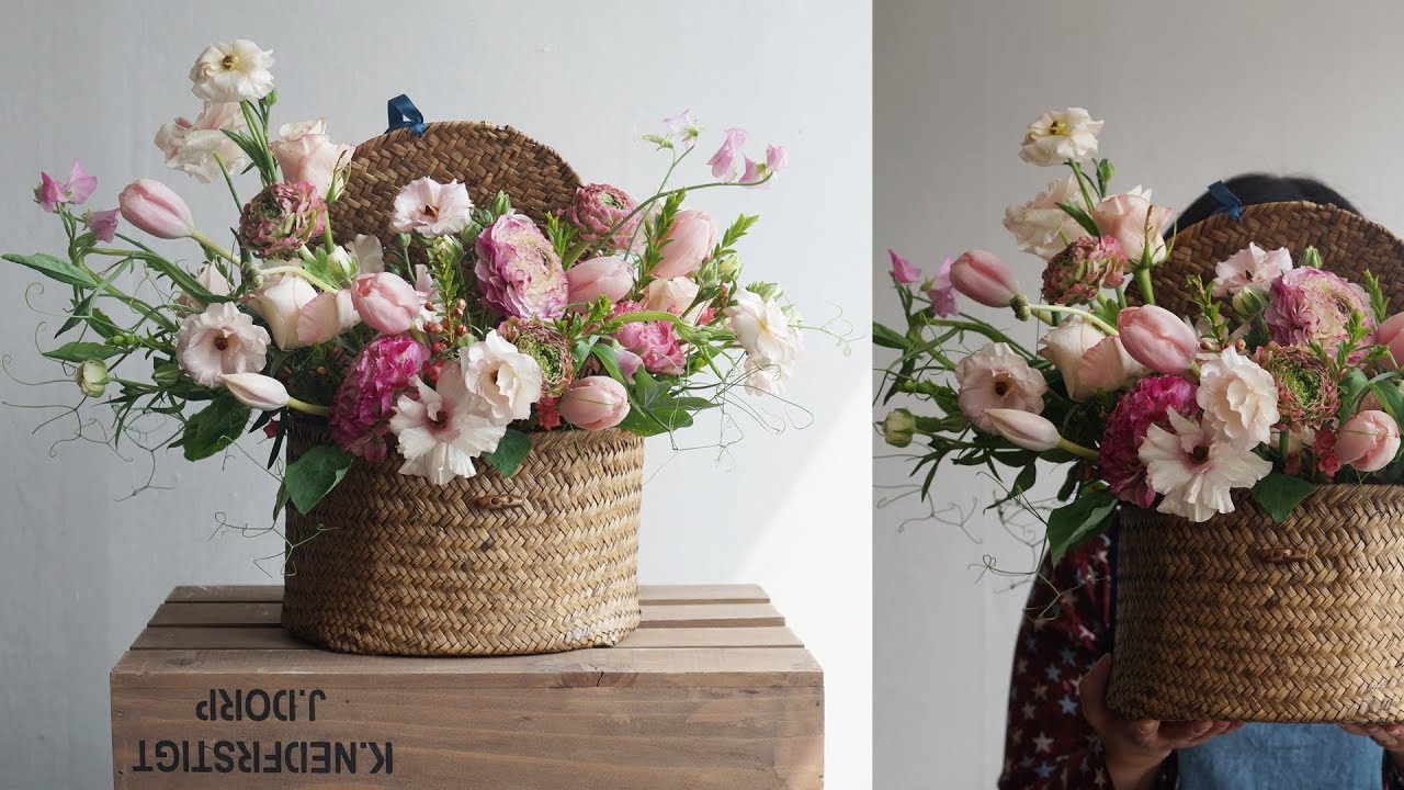 [꽃수업] 햇박스 / [flower lesson] hat box flower arrangement