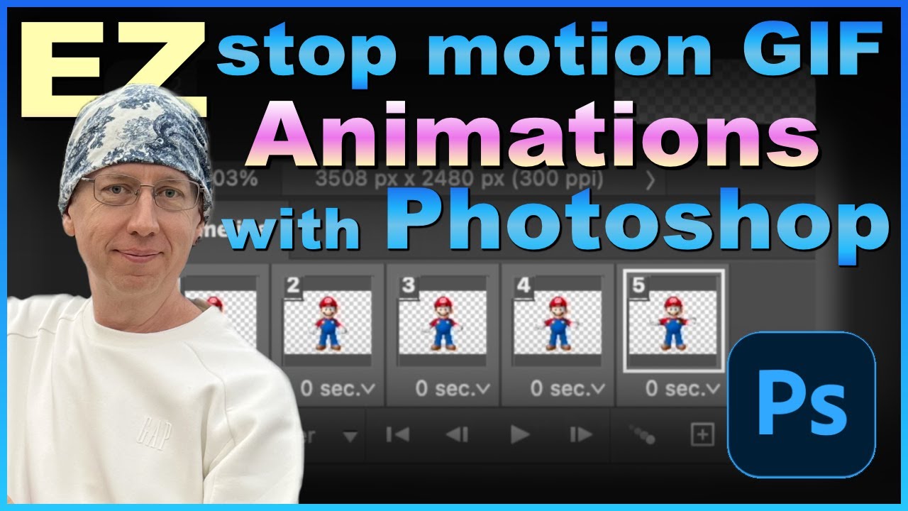 PS   How to make a Stop Motion Animation in Adobe Photoshop with the Timeline Frame tools   Super EZ