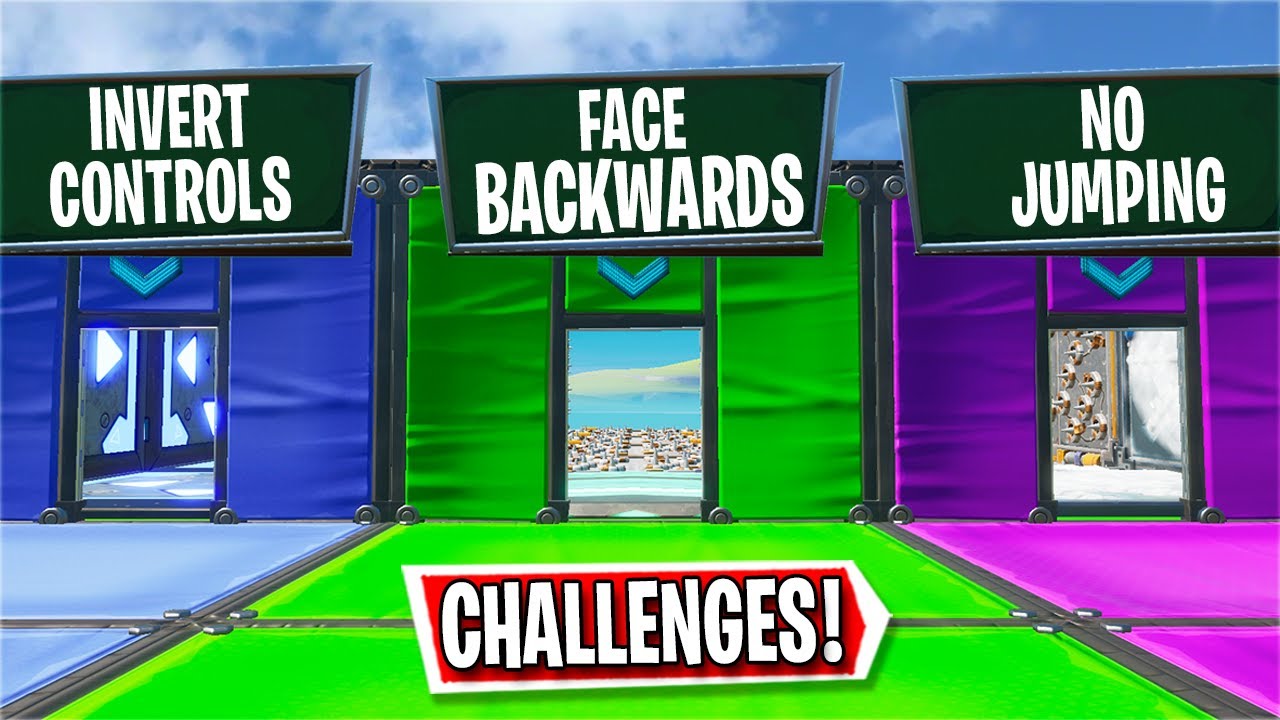I played a Deathrun CHALLENGE map with SIX worlds... (Fortnite Creative)