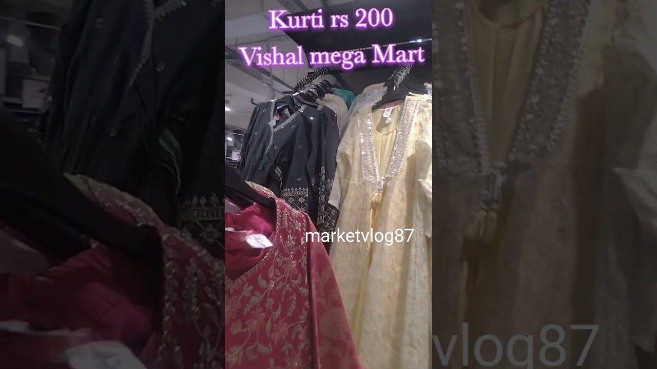 Kurtis from ₹200 Only! 😍 | Party, Casual & Plus Sizes @ Vishal Mega Mart Karol Bagh #marketvlog87