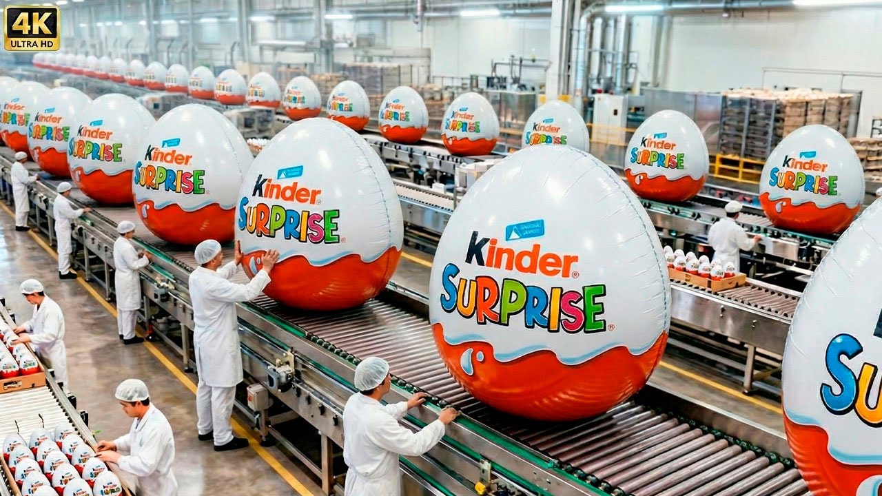Inside the Factory: Watch Robots Build Kinder Surprise Eggs at Insane Speed