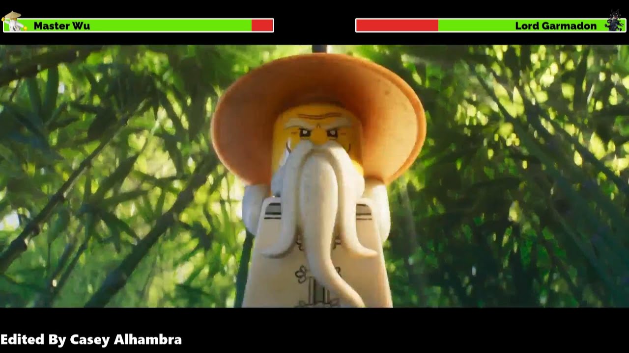 Master Wu vs. Lord Garmadon with healthbars
