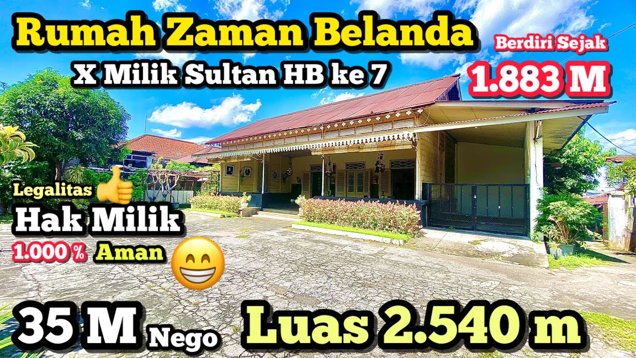 ISTIMEWA !!! Rumah Belanda X Sultan HB ke 7 di Pusat Kota Jogja