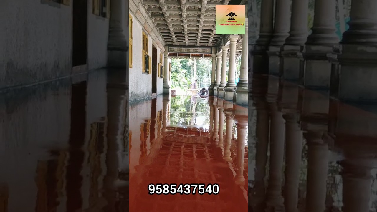 Red oxide flooring for house #redoxide #flooring #naturalflooring