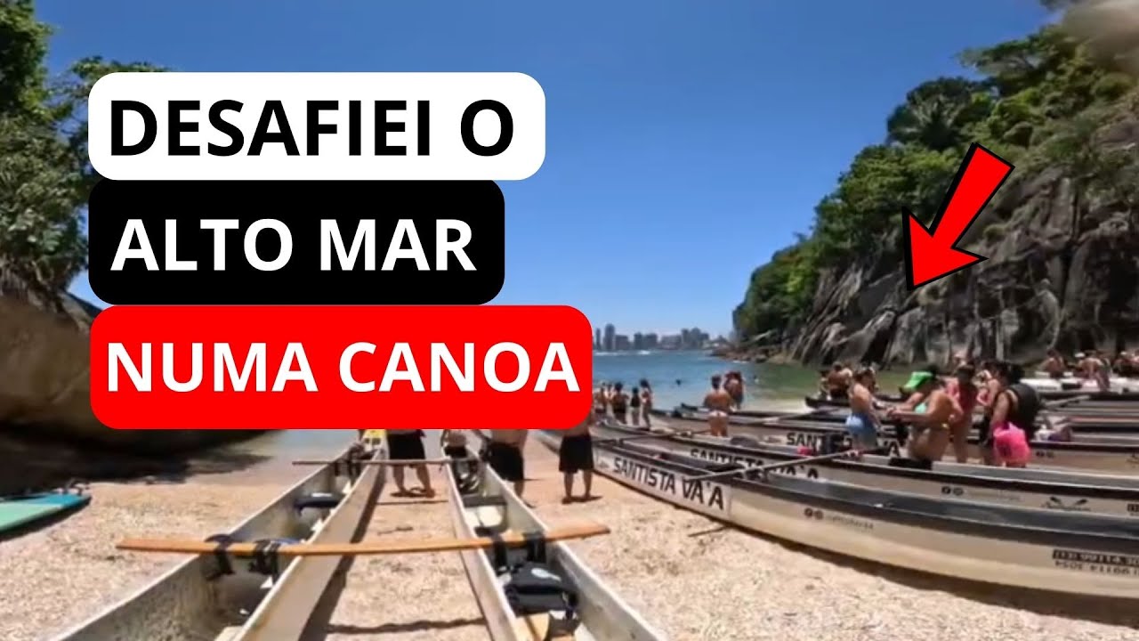 Canoa havaiana no alto mar de Santos /058