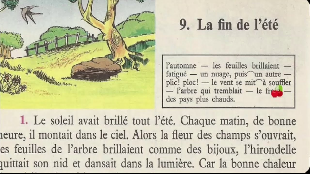 Bien lire et comprendre (4ème E.P), la fin de l'été.